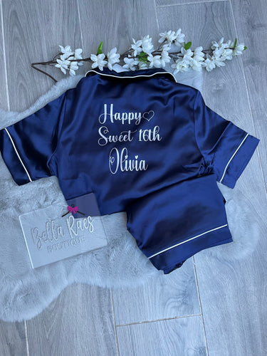 Birthday pjs birthday pyjamas sweet 16 16th birthday pjs personalised pjs 