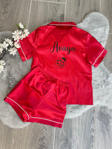 Red Satin pyjama set