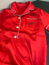 Load image into Gallery viewer, Red Satin pyjama set