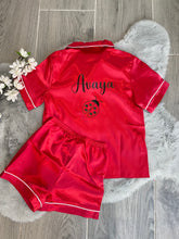 Load image into Gallery viewer, Red Satin pyjama set