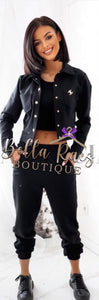 Luxury Three piece lounge set Black PRE ORDER