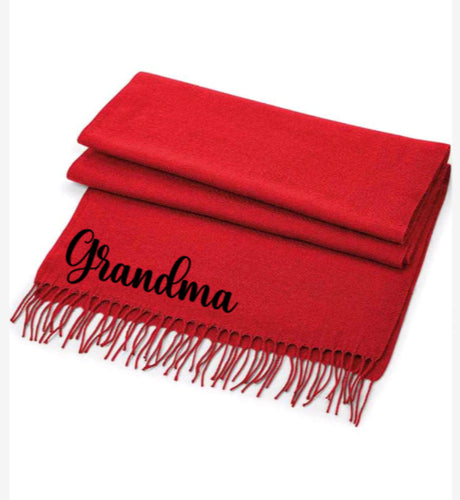Red Personalised luxury Woven scarves