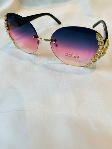 Crystal Sunglasses Black pink