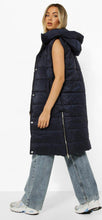 Load image into Gallery viewer, Black Long Padded Gilet