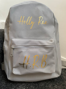 Kids personalised boutique backpack/travel bag/ school bag