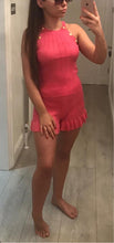 Load image into Gallery viewer, Gold button Frill shorts sets in Pink